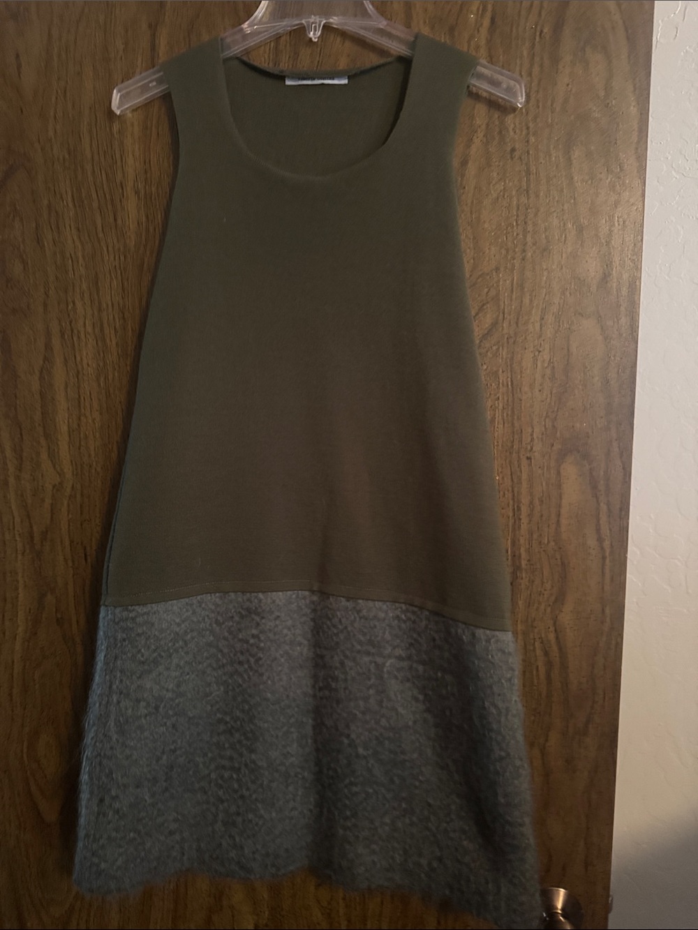 Roberto Collina Olive Green Wool & Mohair Dress